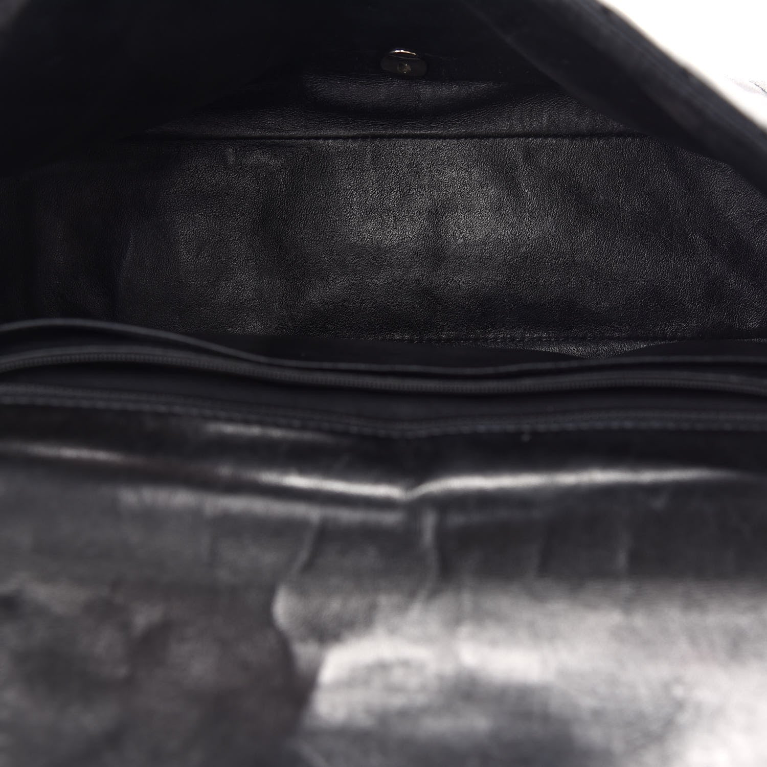 Chanel Lambskin Chevron Quilted Maxi Single Flap Black 5 of 13