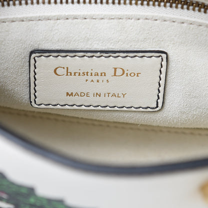Christian Dior Calfskin Painted Niki de Saint Phalle Dragon Lady Dior Bag White 6 of 12