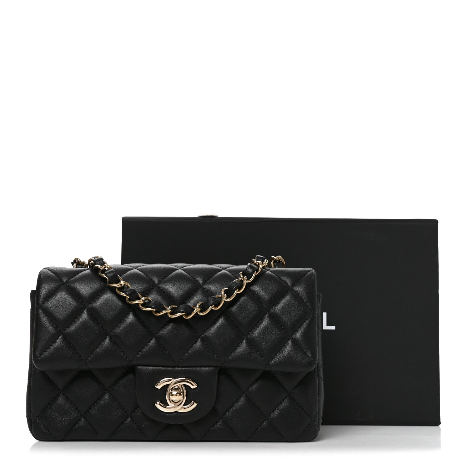 Chanel Lambskin Quilted Mini Rectangular Flap Black 11 of 11