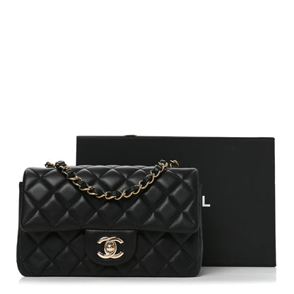 Chanel Lambskin Quilted Mini Rectangular Flap Black 11 of 11