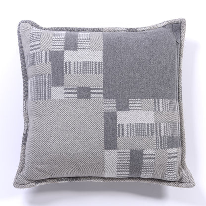 Hermes Wool Cashmere Avalon Paper Block Pillow Gris Acier 2 of 3