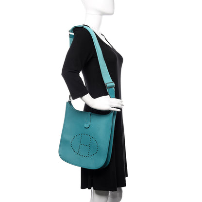 Hermes Epsom Evelyne III PM Bleu Paon 2 of 17