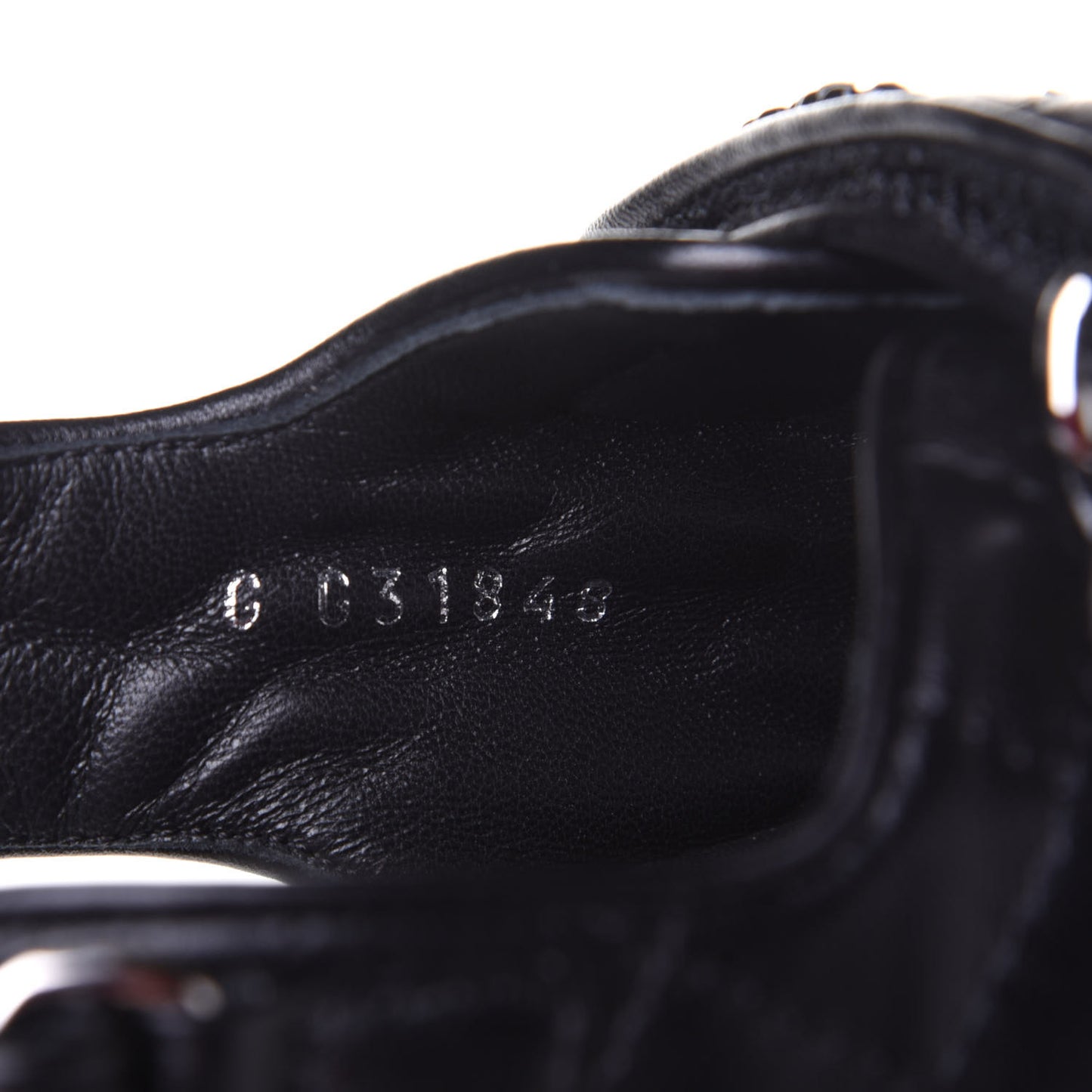 Lambskin Velcro Dad Sandals 37.5 Black
