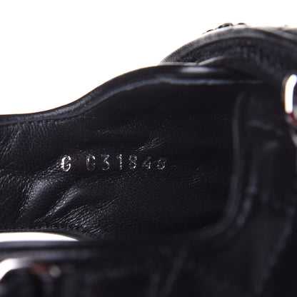 Chanel Lambskin Velcro Dad Sandals 37.5 Black 10 of 11