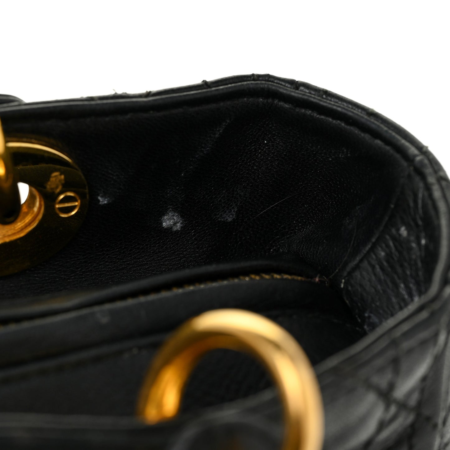 Lambskin Cannage Medium Lady Dior Black