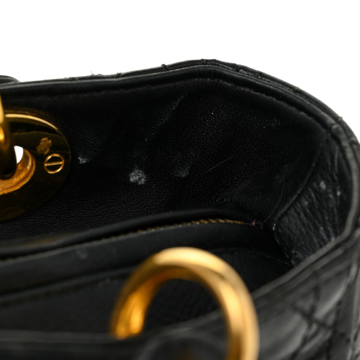 Christian Dior Lambskin Cannage Medium Lady Dior Black 19 of 30