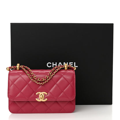 Chanel Calfskin Quilted Mini Perfect Fit Flap Dark Pink 11 of 11