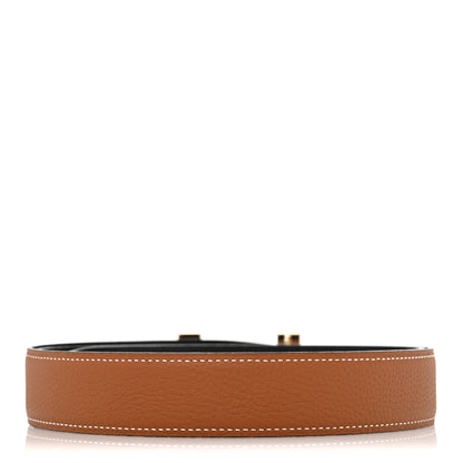 Hermes Box Togo Reversible Polished 32mm Quizz H Belt 105 Black Gold 2 of 8