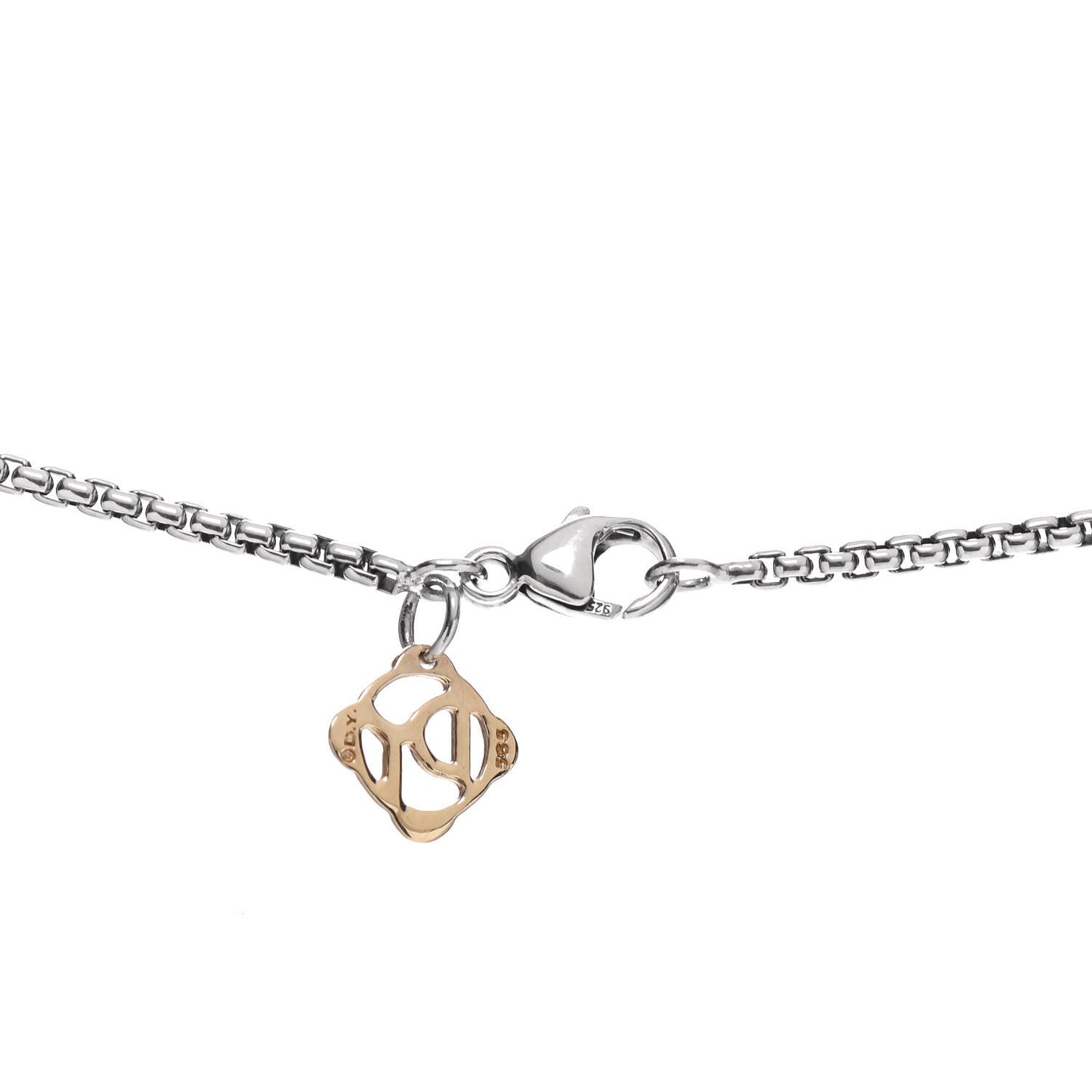Sterling Silver 14K Yellow Gold Petite X Cross Pendant Necklace