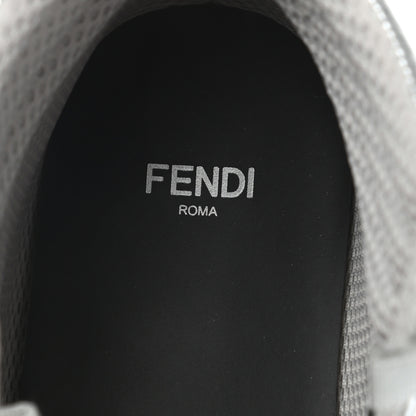 Fendi X NICKI MINAJ Metallic Nappa Macro FF Embossed Prints On High Top Sneakers 40 Silver 6 of 9