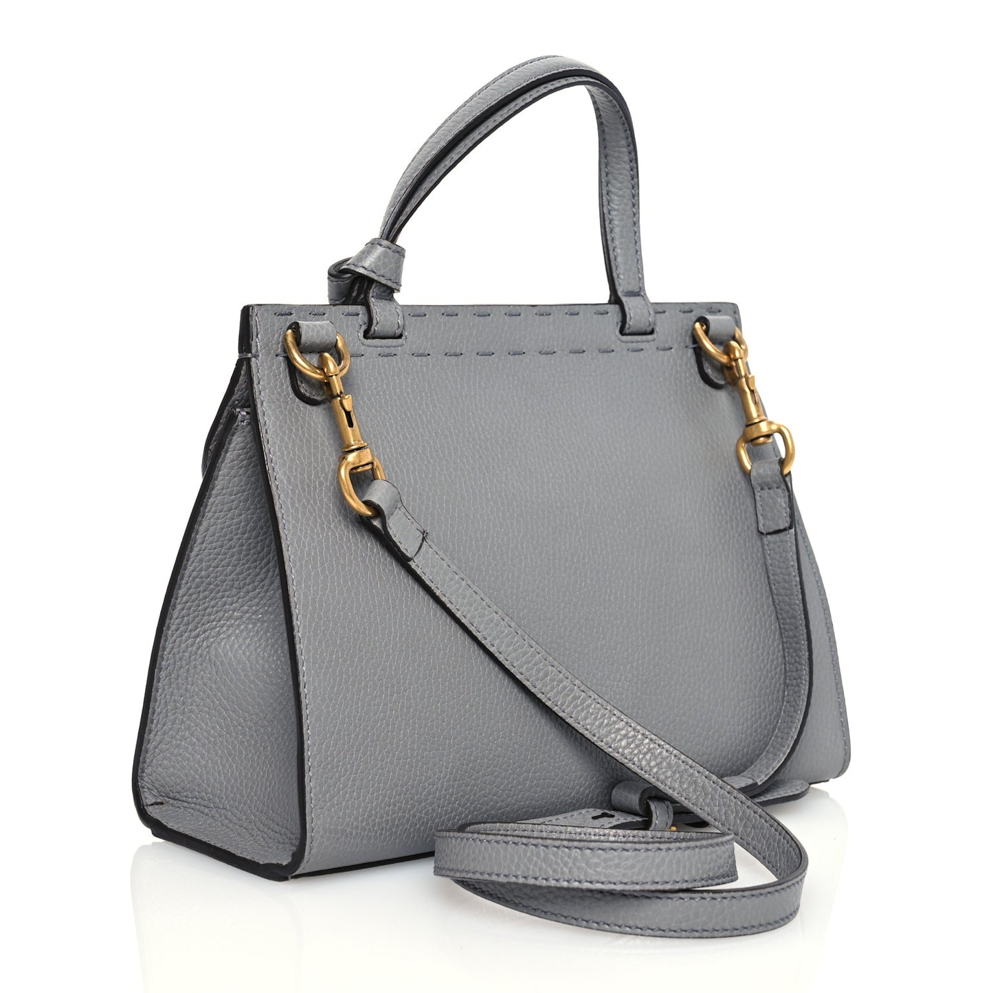 Cellarius Calfskin Mini GG Marmont Top Handle Bag Deep Grey