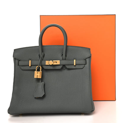 Hermes Togo Birkin 25 Vert Amande 13 of 13