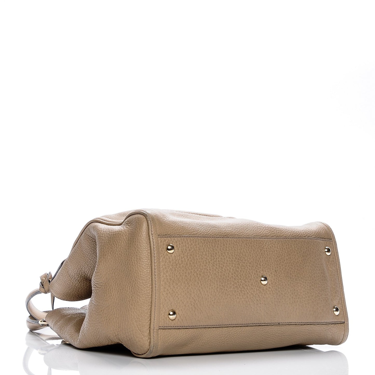 Pebbled Calfskin Medium Soho Shoulder Bag Camelia