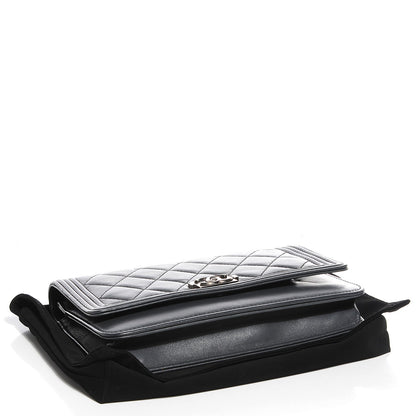 Chanel Lambskin Quilted Boy Wallet On Chain WOC Grey 4 of 8