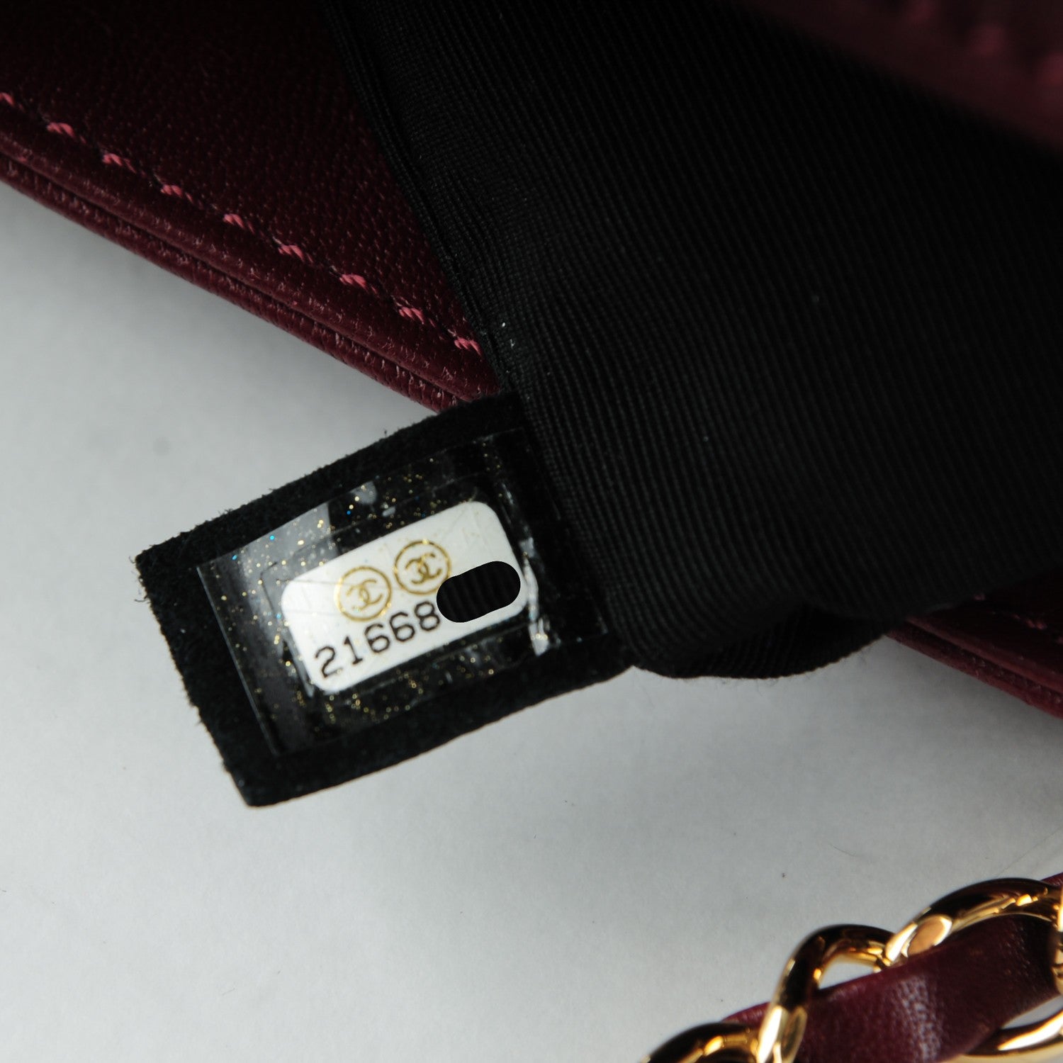 Chanel Sheepskin Quilted Mademoiselle Vintage Shopping Tote Burgundy 8 of 8