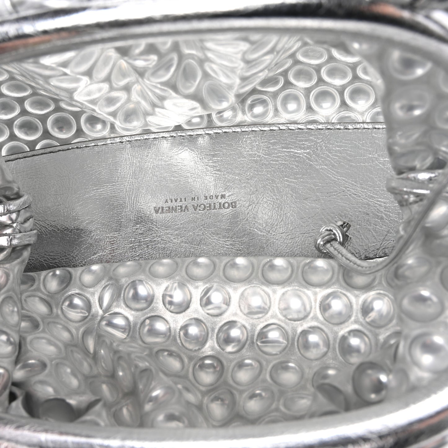 Metallic Fabric Bubble Wrap The Mini Pouch Silver