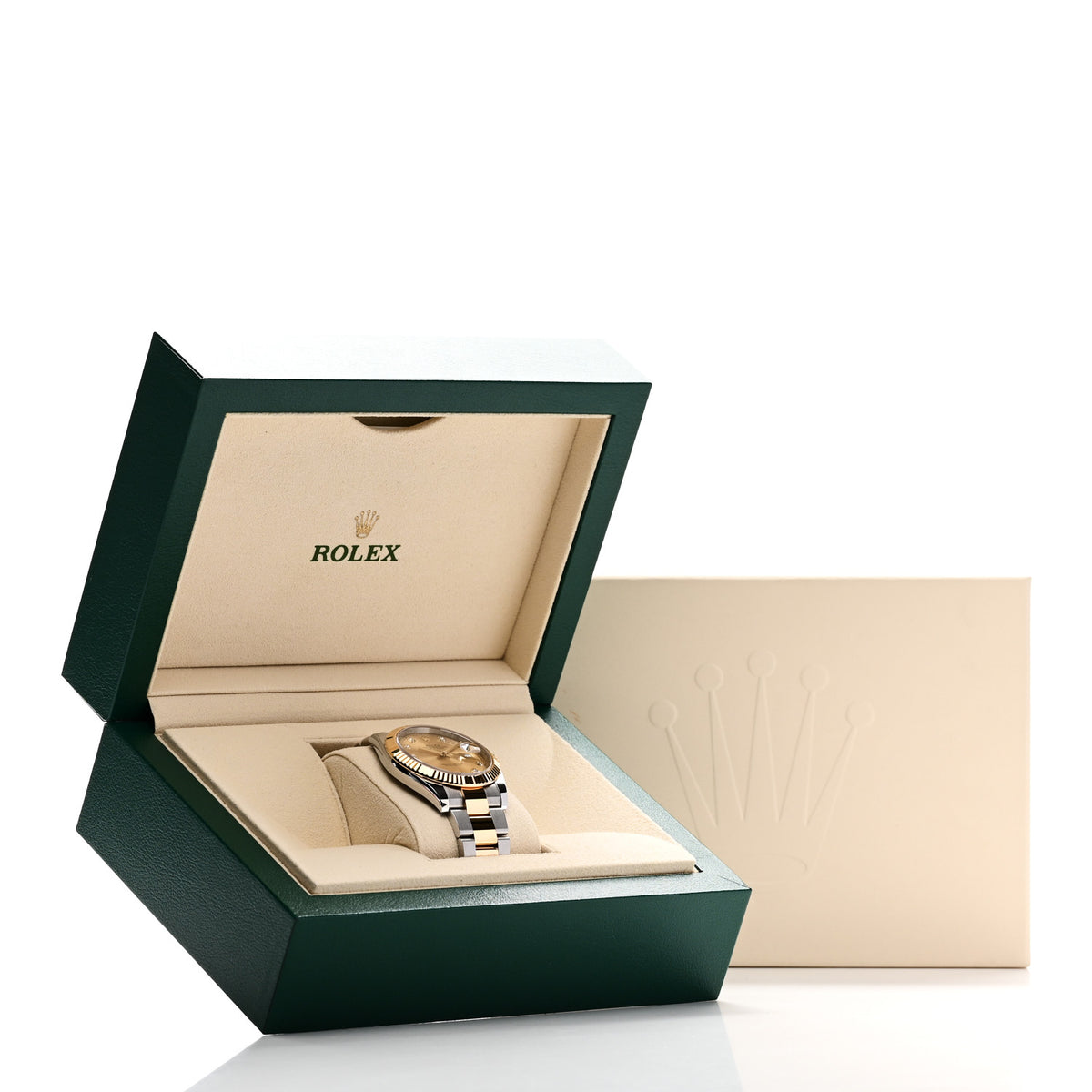Rolex Stainless Steel 18K Yellow Gold Diamond 41mm Oyster Perpetual Datejust Watch Champagne 126333 5 of 5