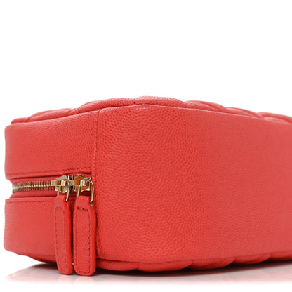 Chanel Caviar Quilted Medium Curvy Pouch Cosmetic Case Dark Pink 8 of 10