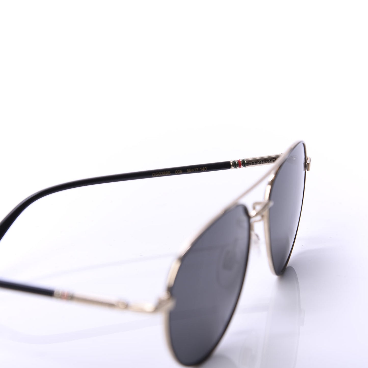 Metal Aviator Web Sunglasses GG0388S Black