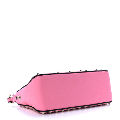 Valentino Garavani Pebbled Calfskin Small Rockstud Flip Lock Shoulder Bag Dawn Pink 4 of 11