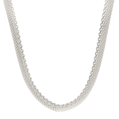 Tiffany Sterling Silver Somerset Mesh Necklace 1 of 4