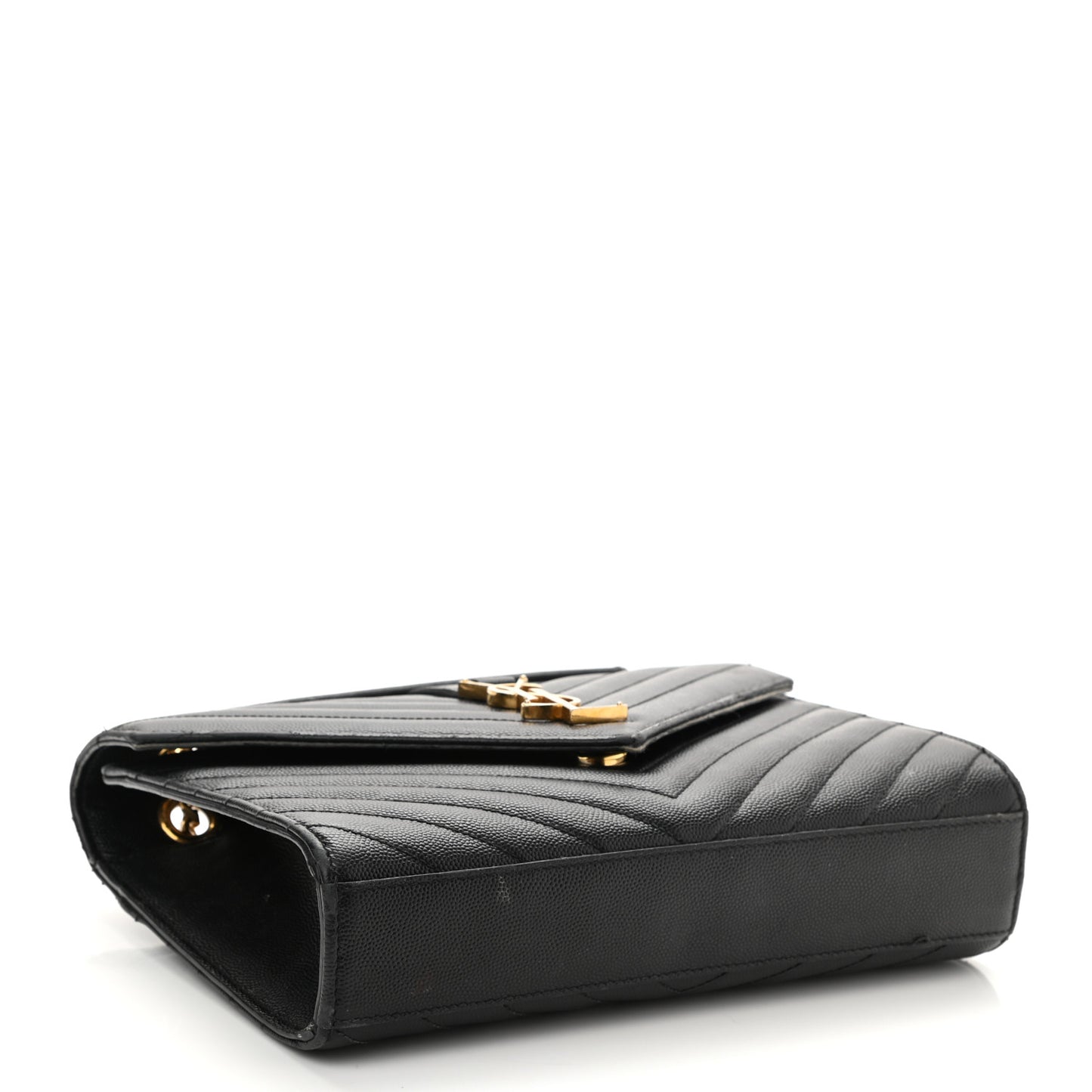 Grain De Poudre Matelasse Chevron Medium Monogram Satchel Black