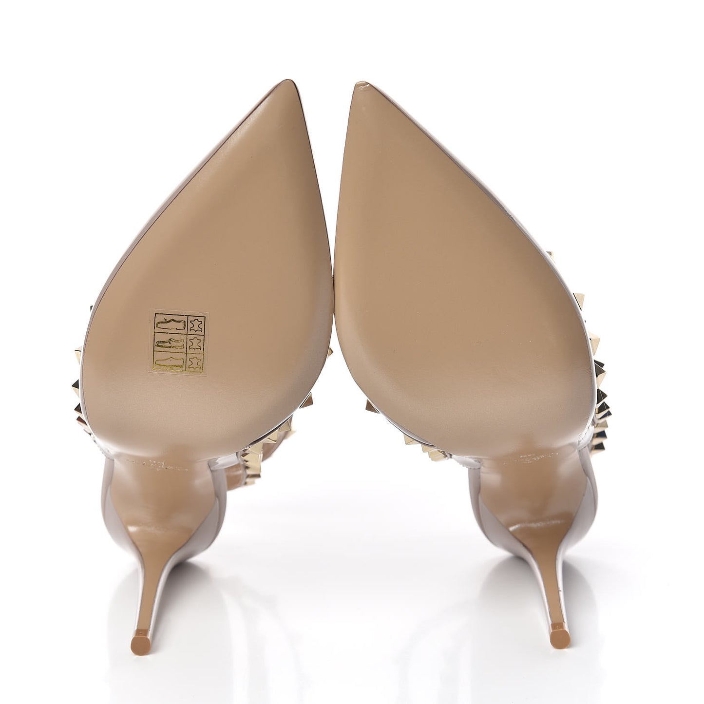Patent Rockstud Ankle Strap Pumps 39 Poudre