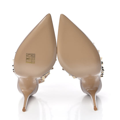 Valentino Garavani Patent Rockstud Ankle Strap Pumps 39 Poudre 5 of 9