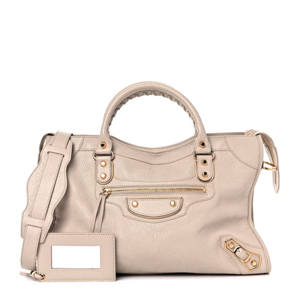 Balenciaga Chevre Gold Hardware Metallic Edge City Beige Praline 1 of 11