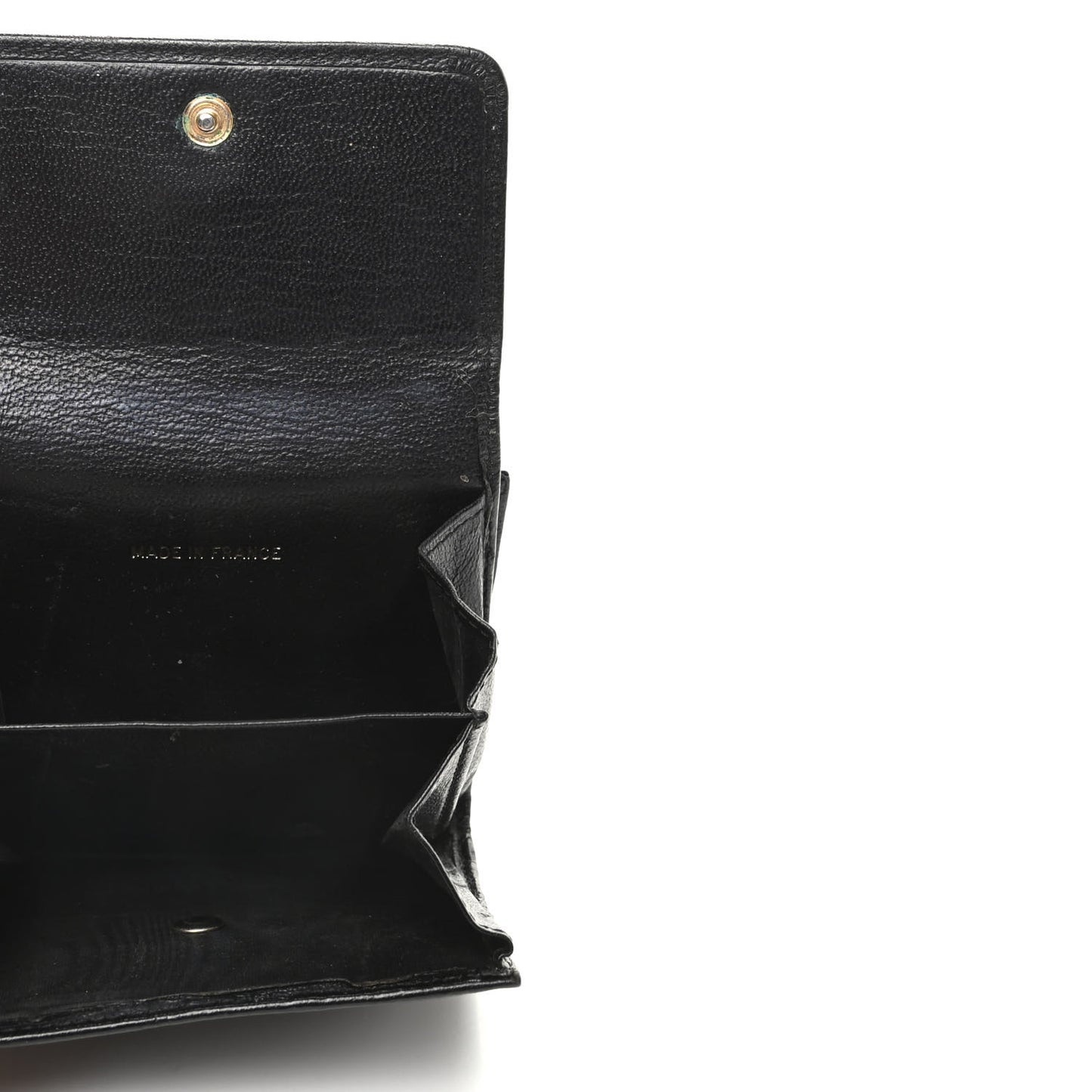 Goatskin Compact Double Sided Wallet Black