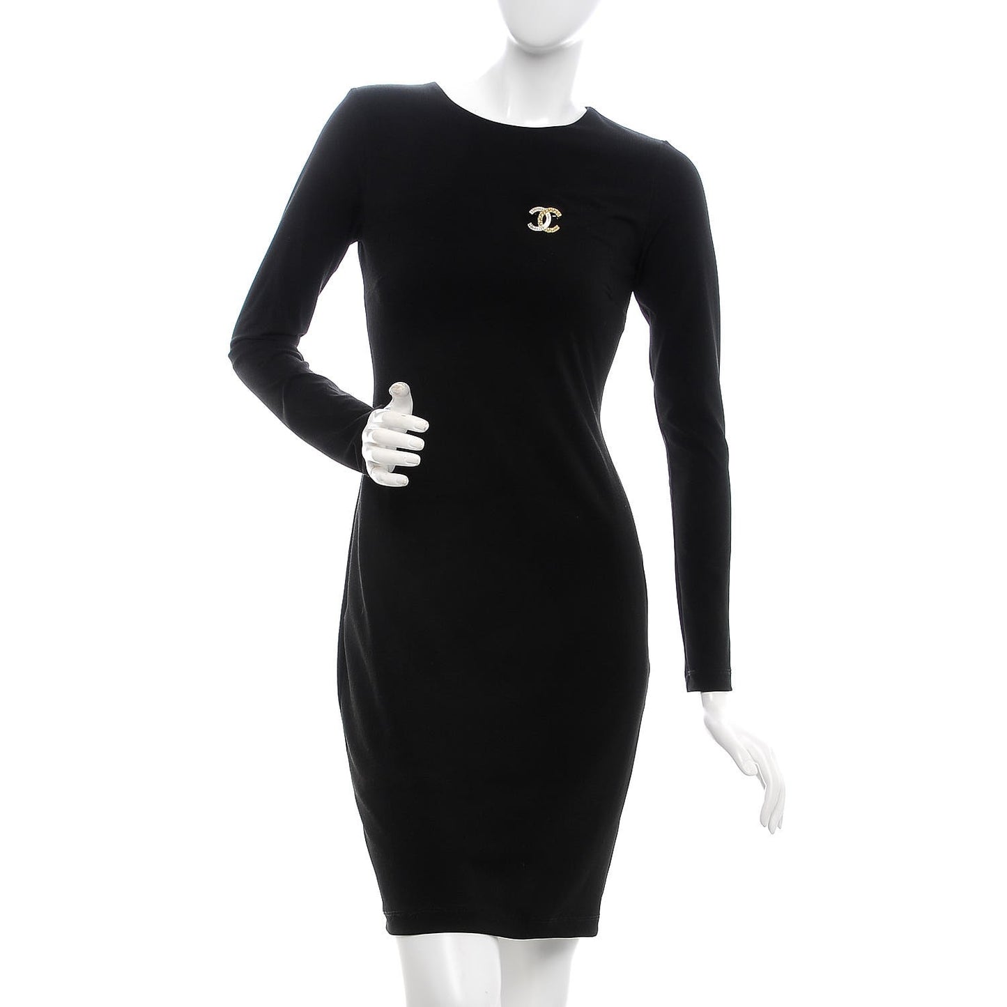 Baguette Crystal Quilted CC Brooch Gold