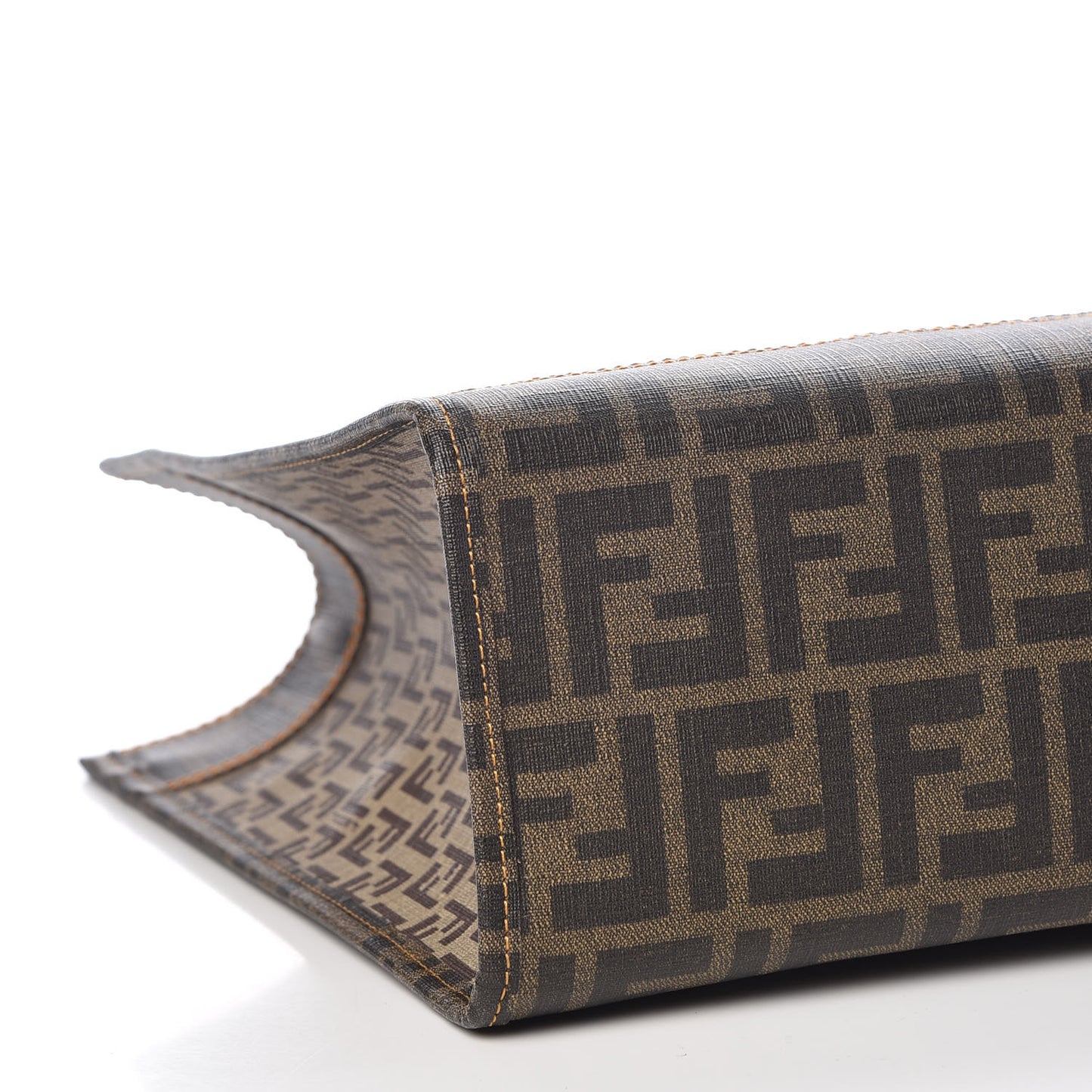 Metallic Calfskin Zucchino Zucca Spalmati Shopping Tote Tobacco
