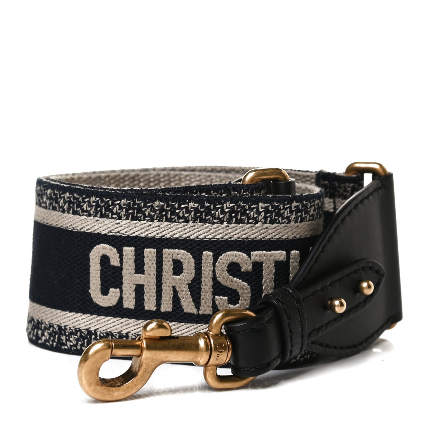 Canvas Embroidered Shoulder Strap Blue