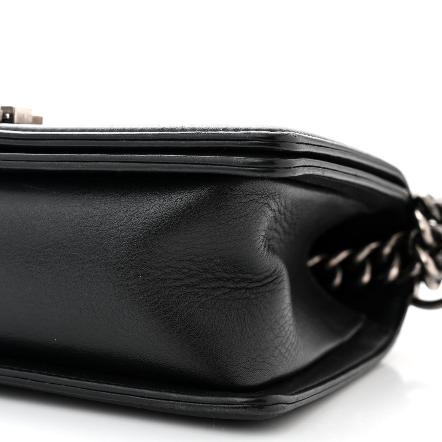 Calfskin Quilted Medium Boy Flap Black