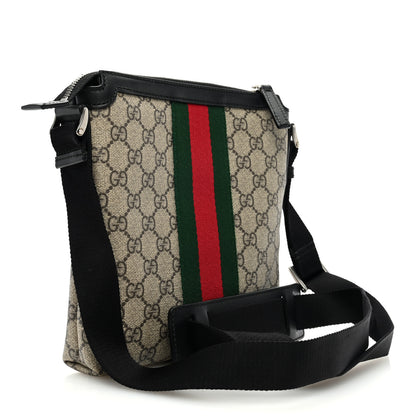 Gucci GG Supreme Monogram Web Messenger Bag Black 3 of 10
