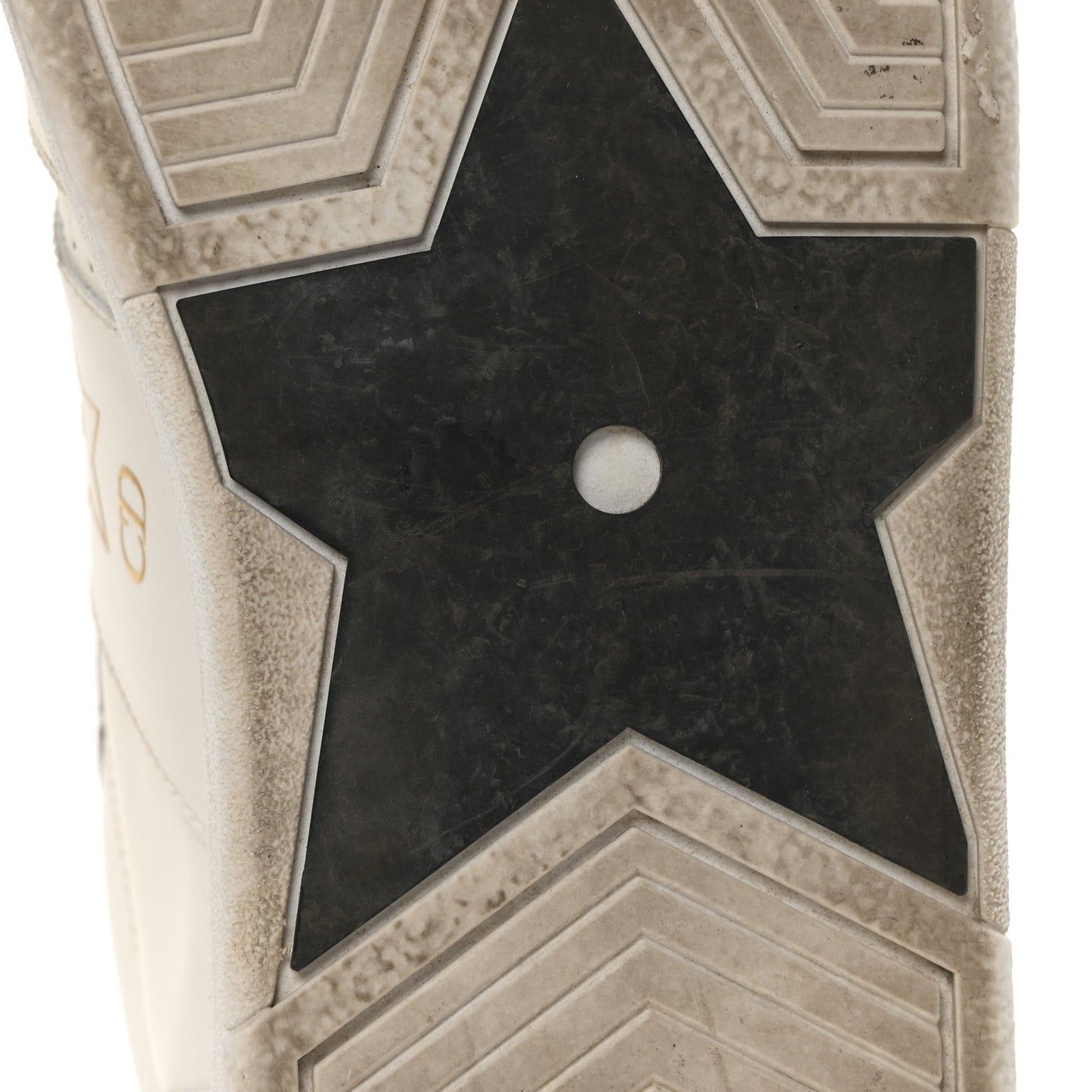 Calfskin Suede Dior Star Low Top Sneakers 39 White Gold