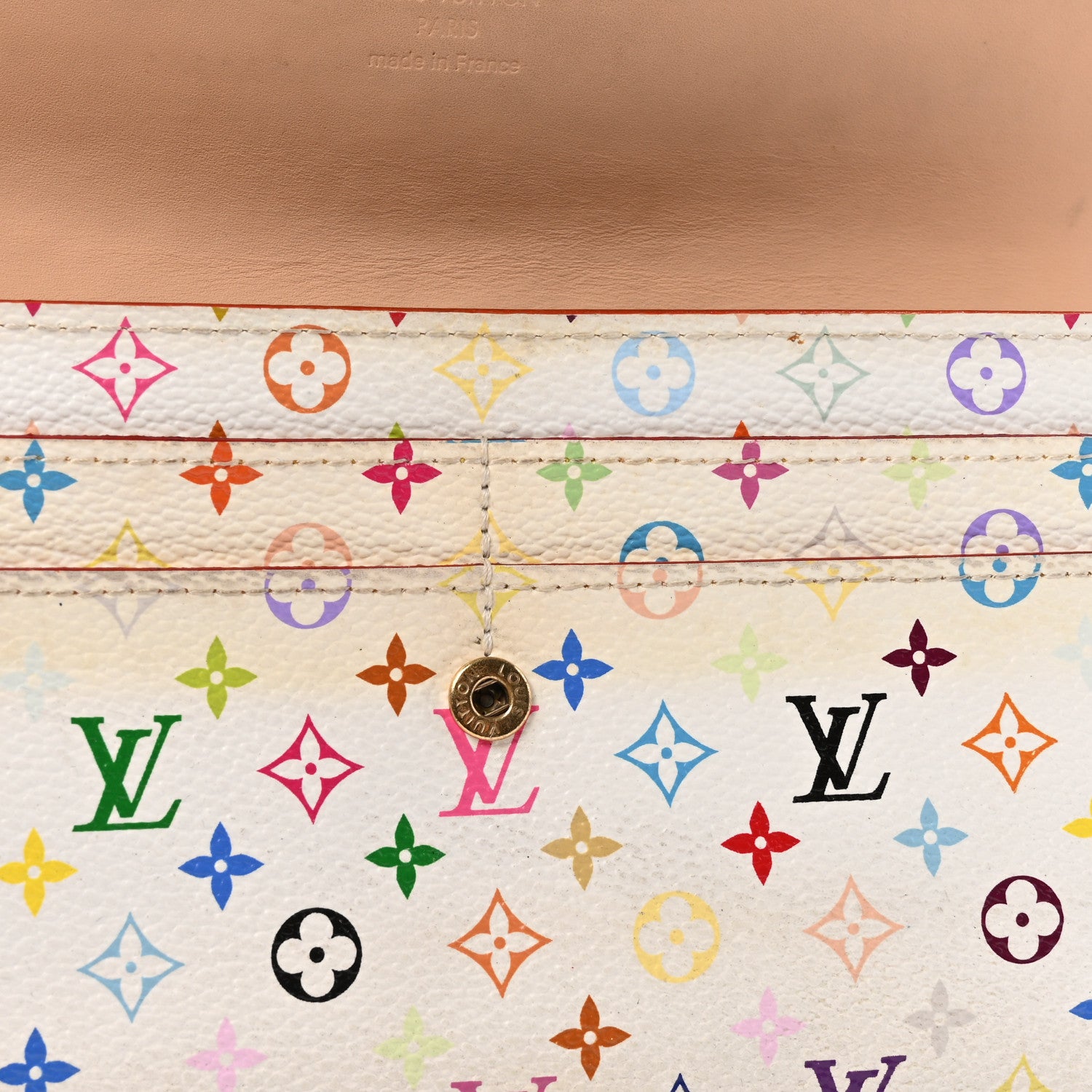 Louis Vuitton Monogram Multicolor Sarah Wallet White Grenade 7 of 9