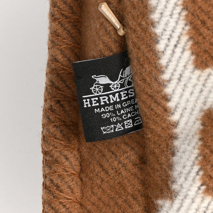 Hermes Wool Cashmere Avalon Pillow PM Ecru Camel 3 of 3