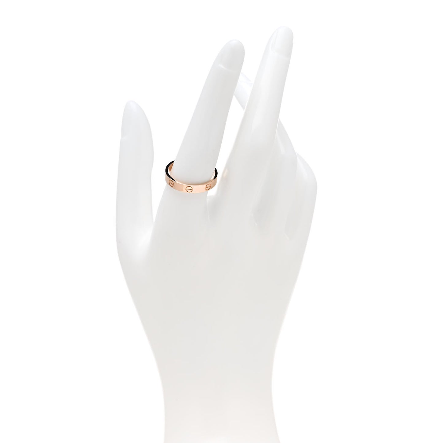 18K Pink Gold 3.5mm LOVE Wedding Band Ring 58 8.5