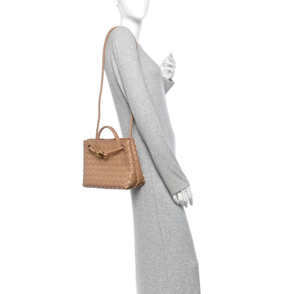Bottega Veneta Nappa Intrecciato Small Andiamo Shoulder Bag Biscuit 2 of 9