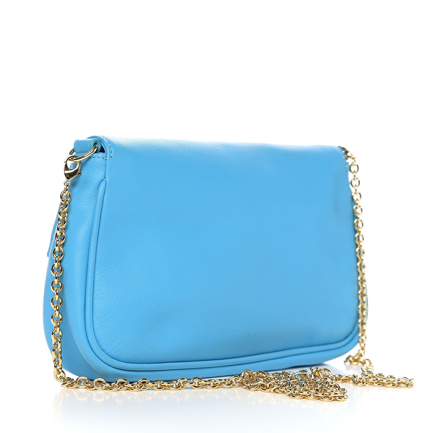 Fendi Vitello Flamingo Enamel Fendista Pouchette Crossbody Maldives 2 of 10