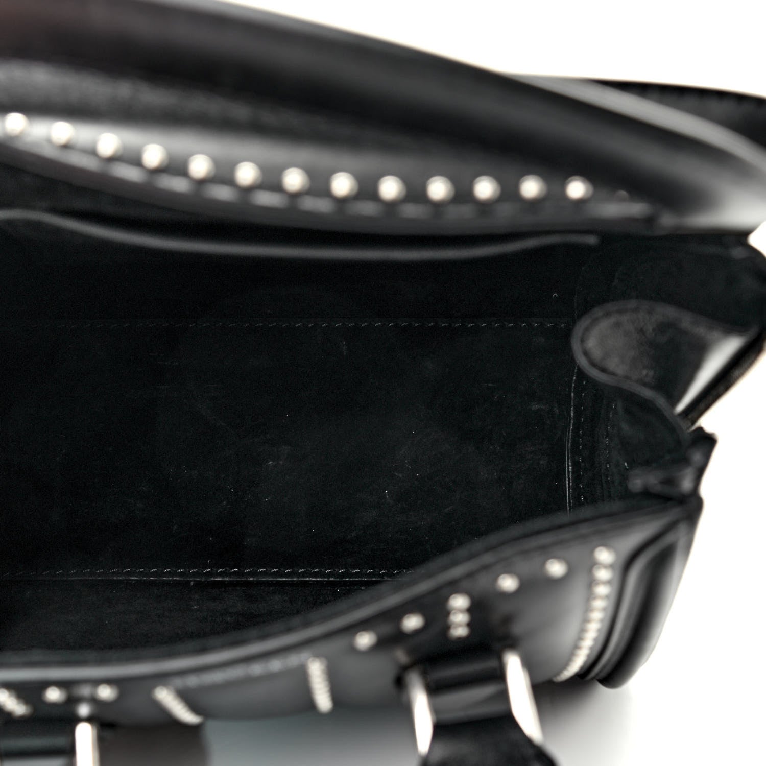 Alexander McQueen Calfskin Studded Mini Heroine Shoulder Bag Black 5 of 10
