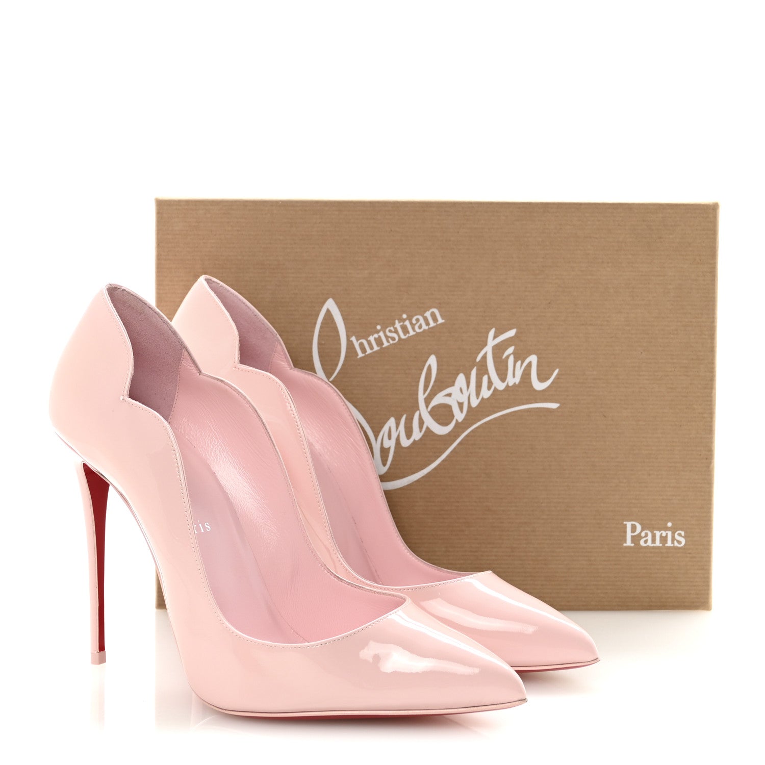 Christian Louboutin Patent Hot Chick 100 Pumps 40.5 Rosy 1865103