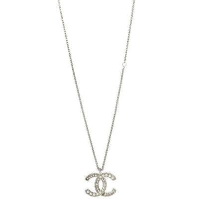 Chanel Pearl CC Pendant Necklace Gold 1 of 6