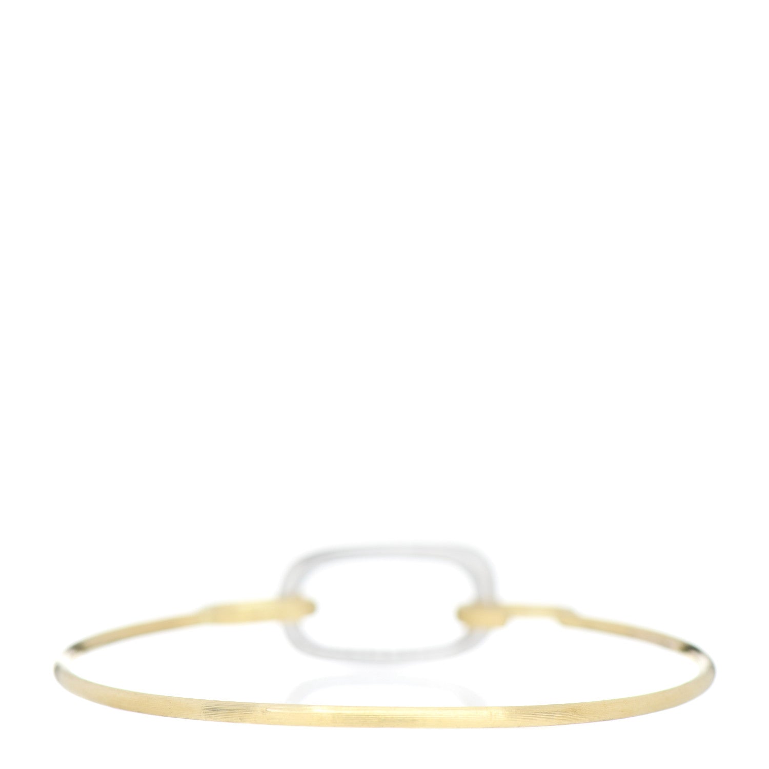 Marco Bicego 18K Yellow White Gold Diamond Wire Bangle Bracelet 2 of 3