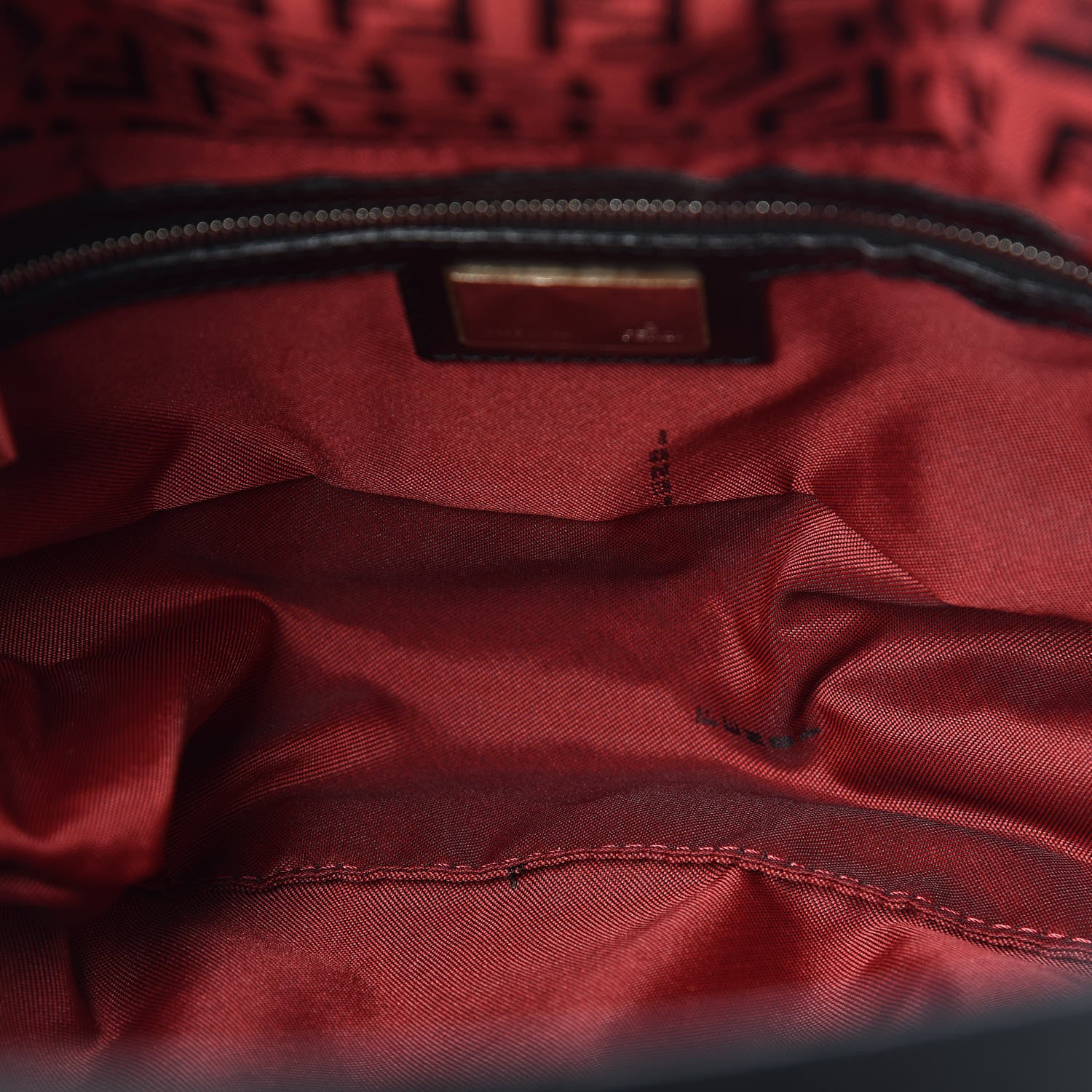 Fendi Zucchino Baguette Red Black 8 of 10