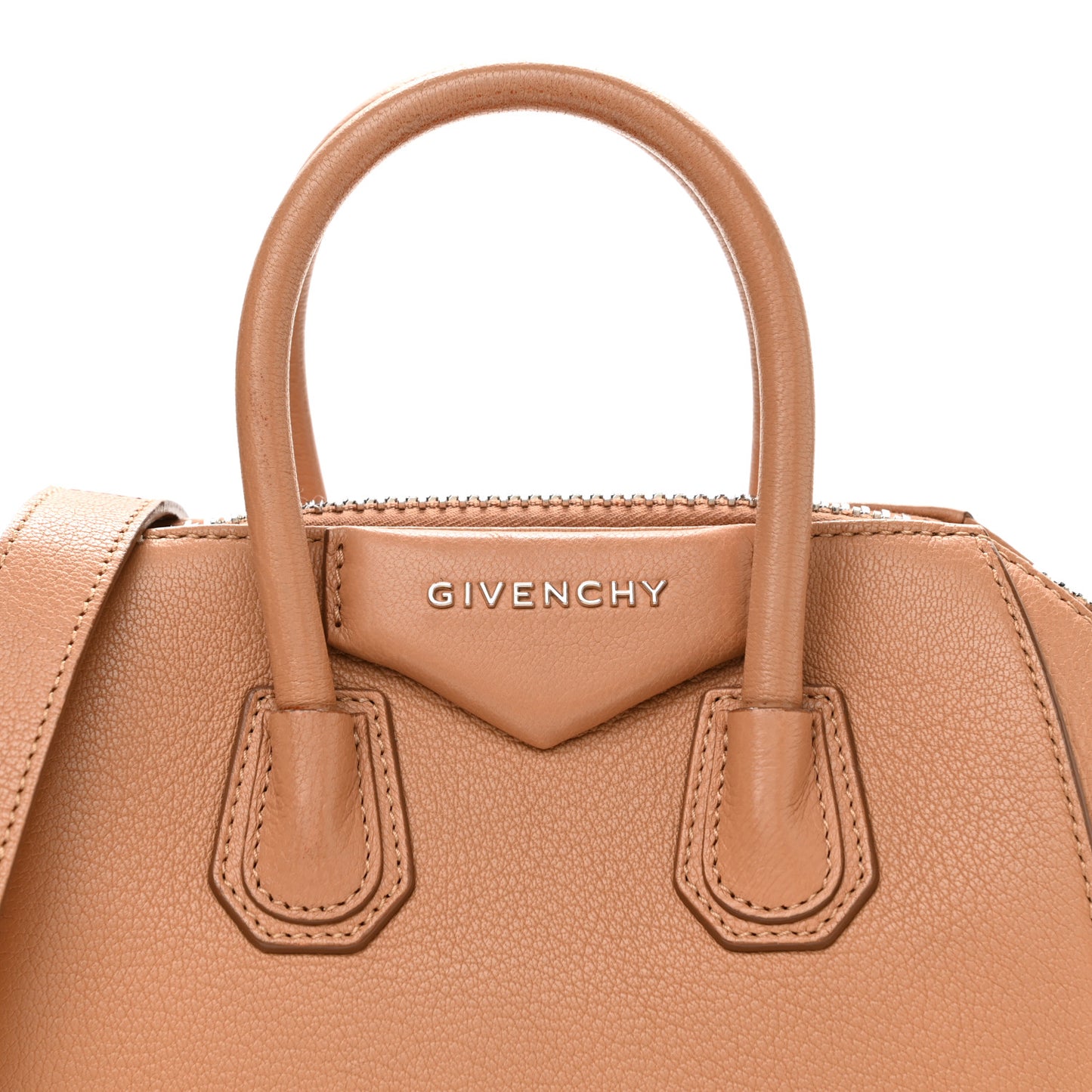 Sugar Goatskin Mini Antigona Medium Beige