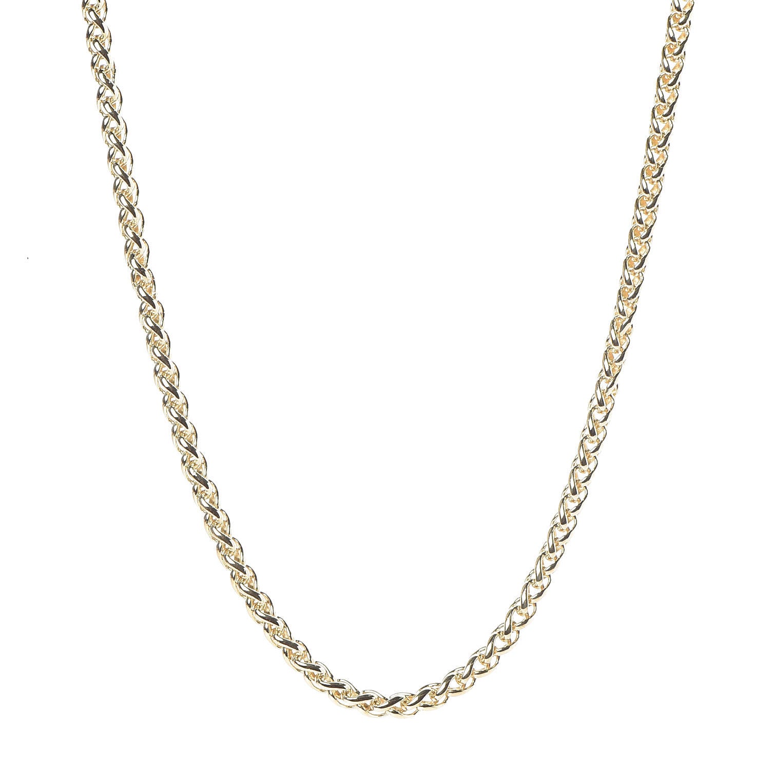 David Yurman 18K Yellow Gold 4mm Wheat Chain Necklace 16" 1 of 5
