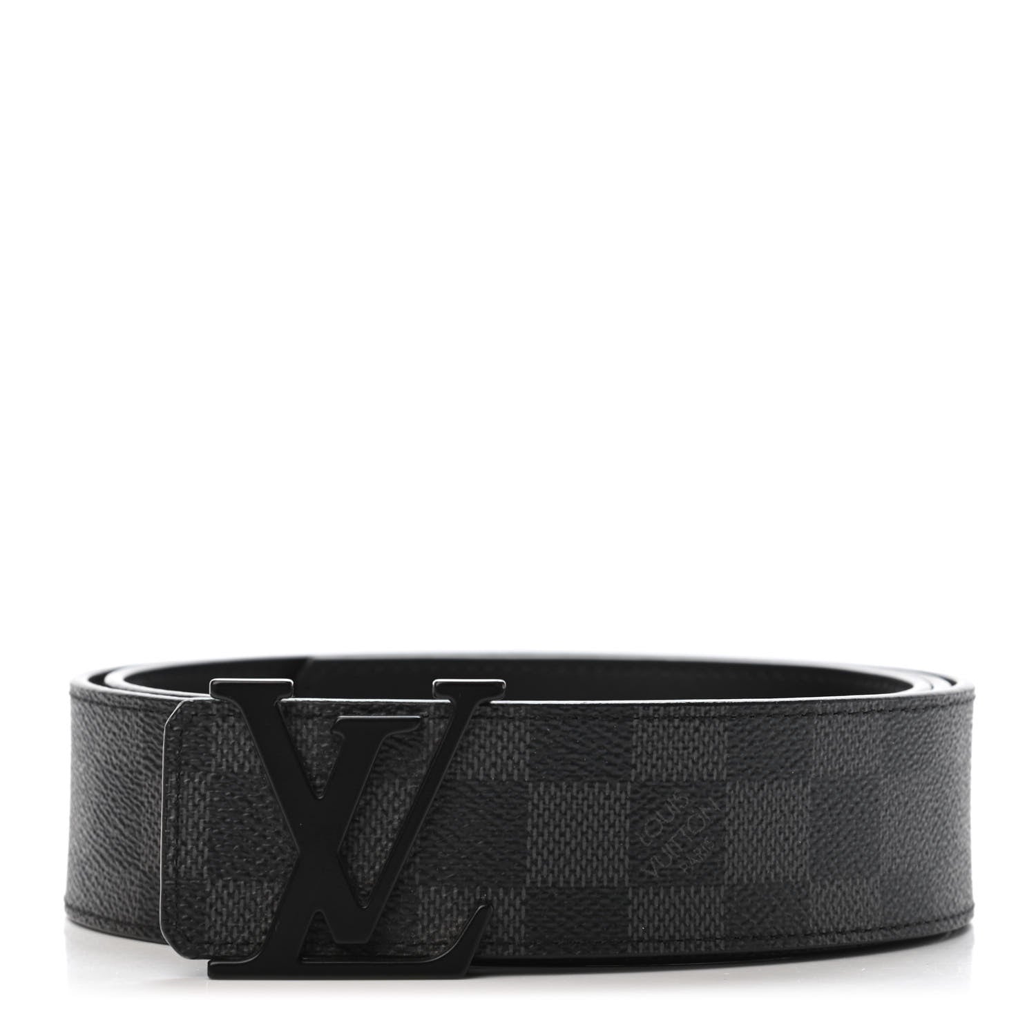 Louis Vuitton Damier Graphite 40mm LV Initiales Belt 105 42 1 of 5