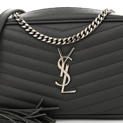 Saint Laurent Grain De Poudre Matelasse Monogram Mini Lou Camera Bag Asphalt 7 of 9